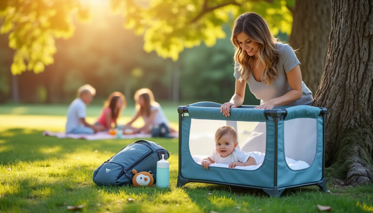 découvrez le lit parapluie révolutionnaire, l'accessoire idéal pour les mamans nomades. léger, facile à transporter et ultra pratique, il garantit le confort et la sécurité de votre bébé où que vous soyez. parfait pour les voyages, les visites ou les sorties, ce lit est conçu pour s'adapter à votre mode de vie actif.